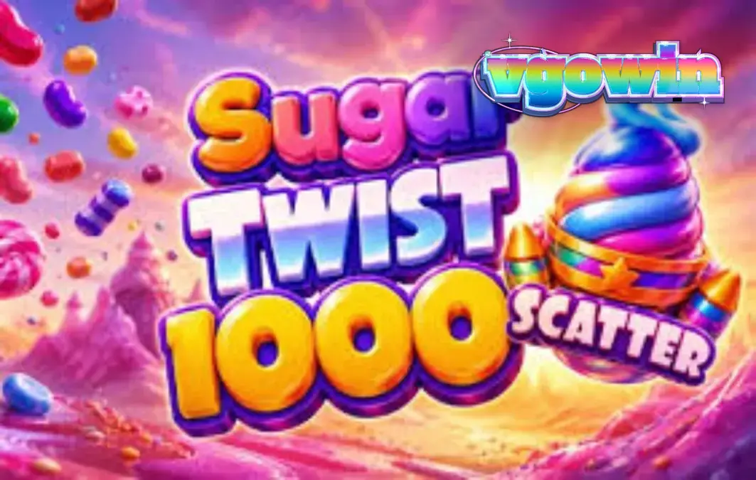 Tampilan visual grid 7x7 pada slot Sugar Twist 1000 dengan simbol permen berwarna-warni